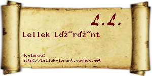 Lellek Lóránt névjegykártya